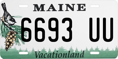 ME license plate 6693UU