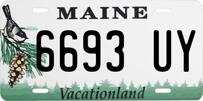 ME license plate 6693UY