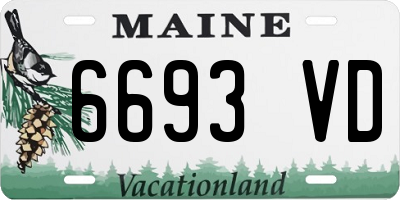 ME license plate 6693VD
