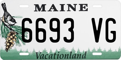 ME license plate 6693VG