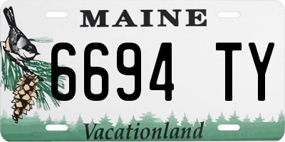ME license plate 6694TY