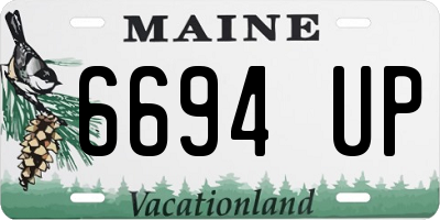ME license plate 6694UP