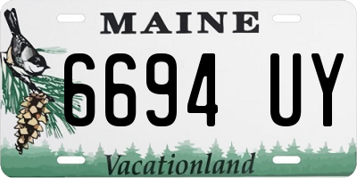 ME license plate 6694UY