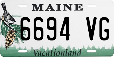 ME license plate 6694VG