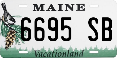 ME license plate 6695SB