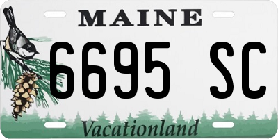 ME license plate 6695SC