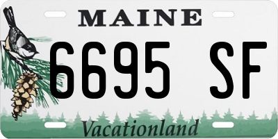 ME license plate 6695SF