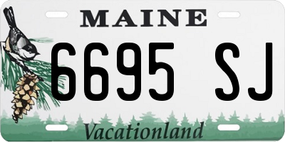 ME license plate 6695SJ