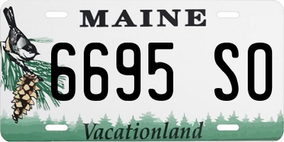 ME license plate 6695SO
