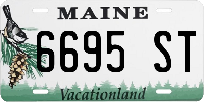 ME license plate 6695ST