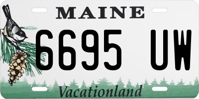 ME license plate 6695UW