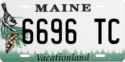 ME license plate 6696TC