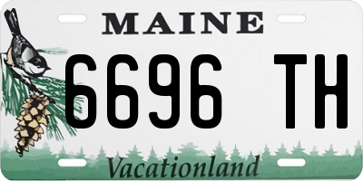 ME license plate 6696TH