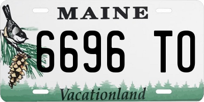 ME license plate 6696TO