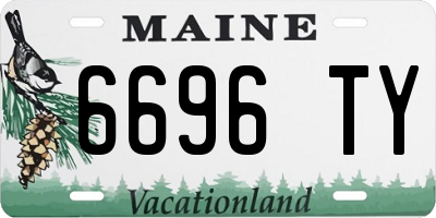 ME license plate 6696TY