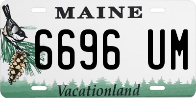 ME license plate 6696UM