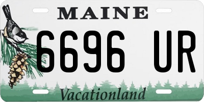 ME license plate 6696UR