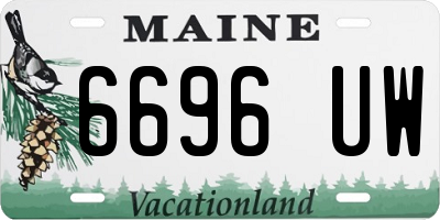 ME license plate 6696UW