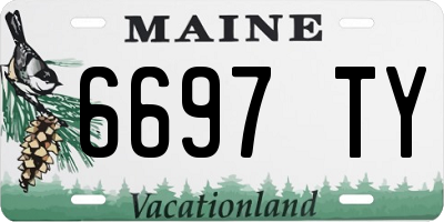 ME license plate 6697TY