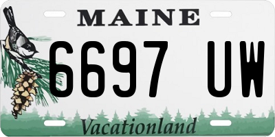 ME license plate 6697UW