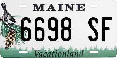ME license plate 6698SF