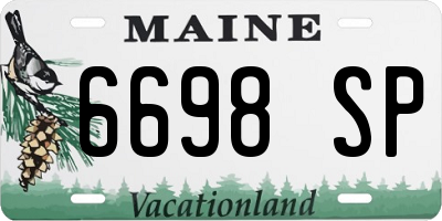 ME license plate 6698SP