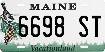 ME license plate 6698ST