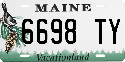 ME license plate 6698TY