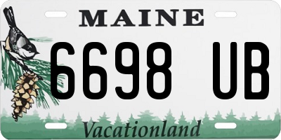 ME license plate 6698UB
