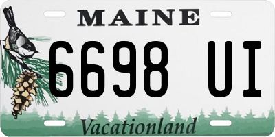 ME license plate 6698UI