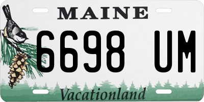 ME license plate 6698UM