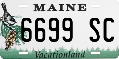 ME license plate 6699SC