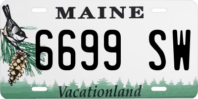 ME license plate 6699SW