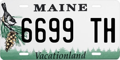 ME license plate 6699TH
