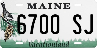 ME license plate 6700SJ