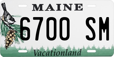 ME license plate 6700SM