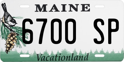 ME license plate 6700SP