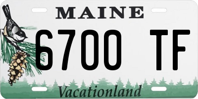 ME license plate 6700TF