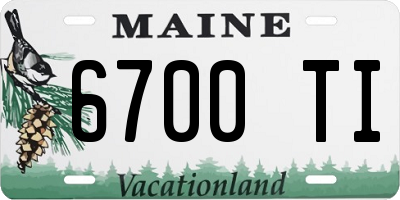 ME license plate 6700TI