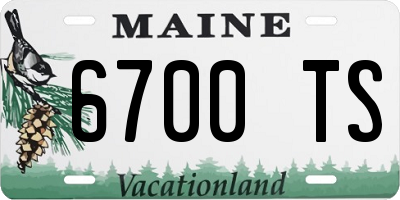 ME license plate 6700TS