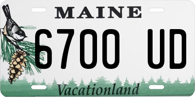 ME license plate 6700UD