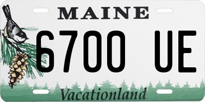 ME license plate 6700UE