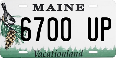 ME license plate 6700UP