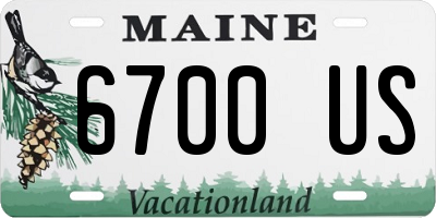 ME license plate 6700US