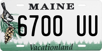 ME license plate 6700UU