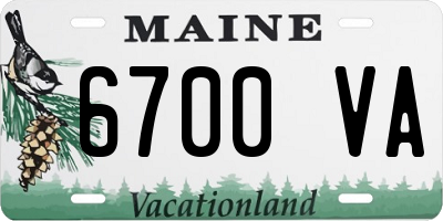ME license plate 6700VA