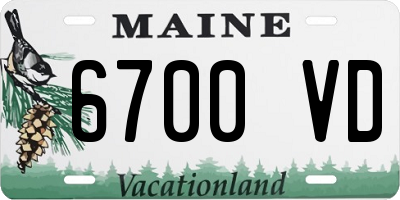 ME license plate 6700VD