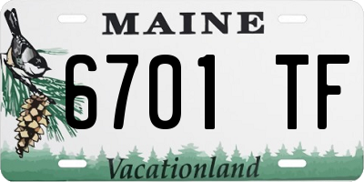 ME license plate 6701TF