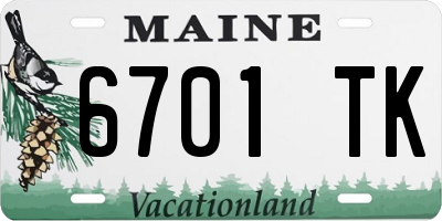 ME license plate 6701TK