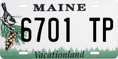 ME license plate 6701TP